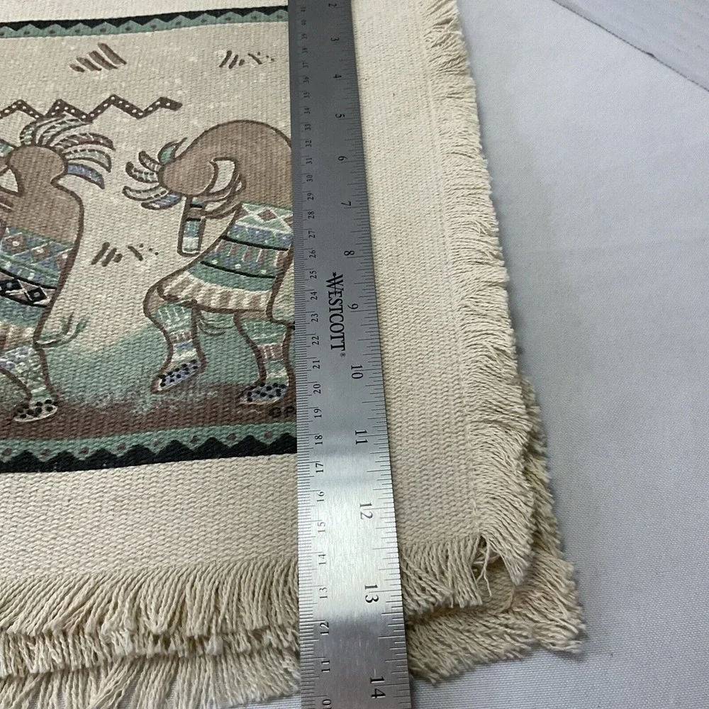 Southwestern Kokopelli Flute Dancing‎ Aztec Jacquard Set Of 4 Placemats